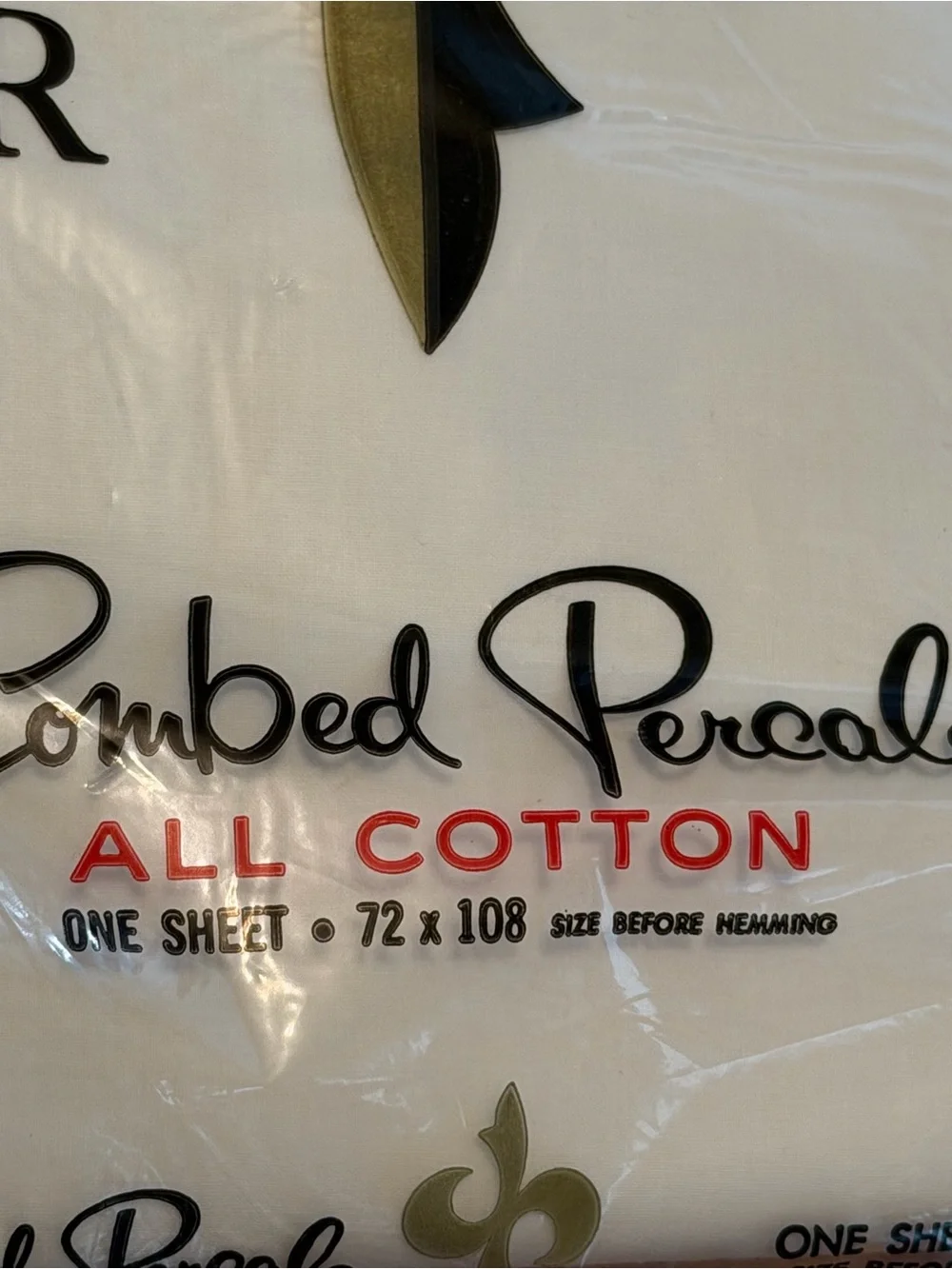 🆕 Dan River combed percale all cotton Twin 72x108” flat sheet New in package 60s